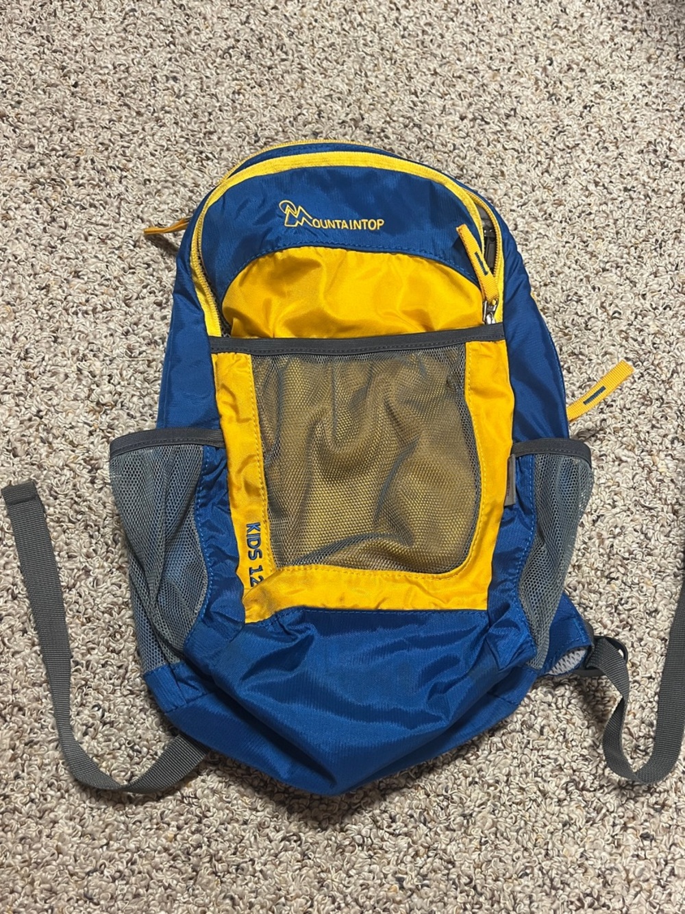 Mountaintop Kids 12 Blue & Yellow Kids Backpack — Lightweight Daypack